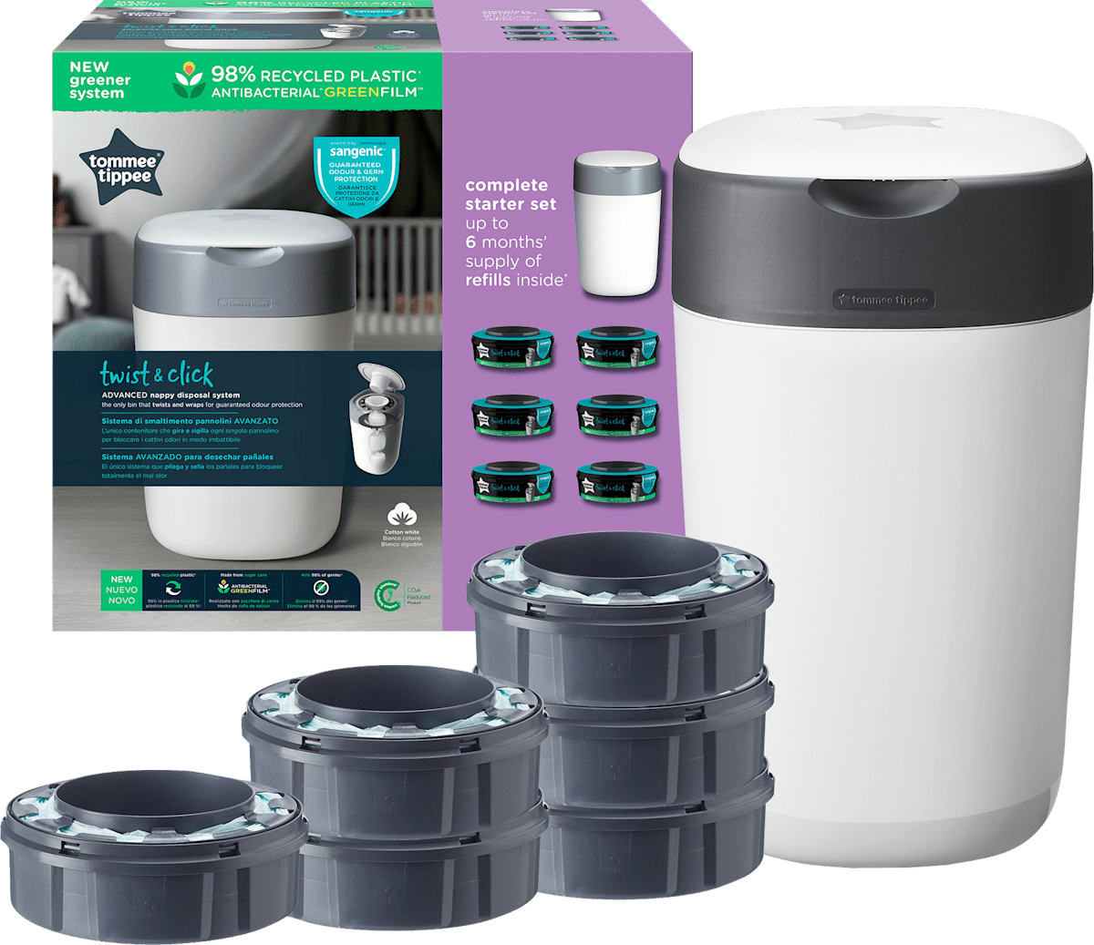 Tommee Tippee Twist&Click és Sangenic TEC kuka utánt
