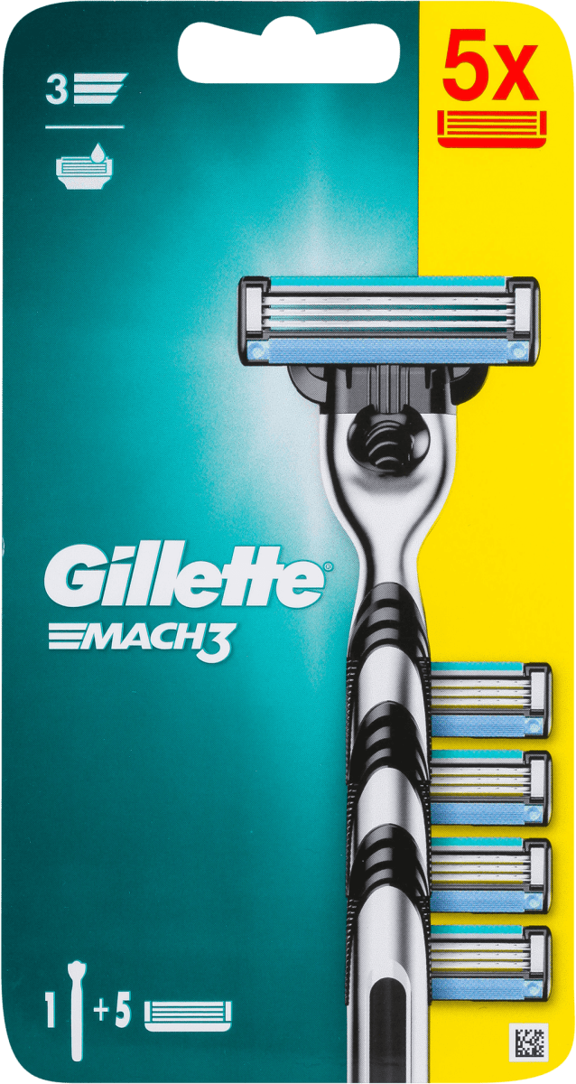 Gillette Mach3 brijač + 5 britvica, 1 kom. | dm.hr
