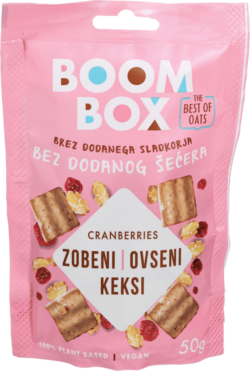 BOOM BOX OVSENI KEKS brusnica, 50 g povoljna online kupovina dm.rs
