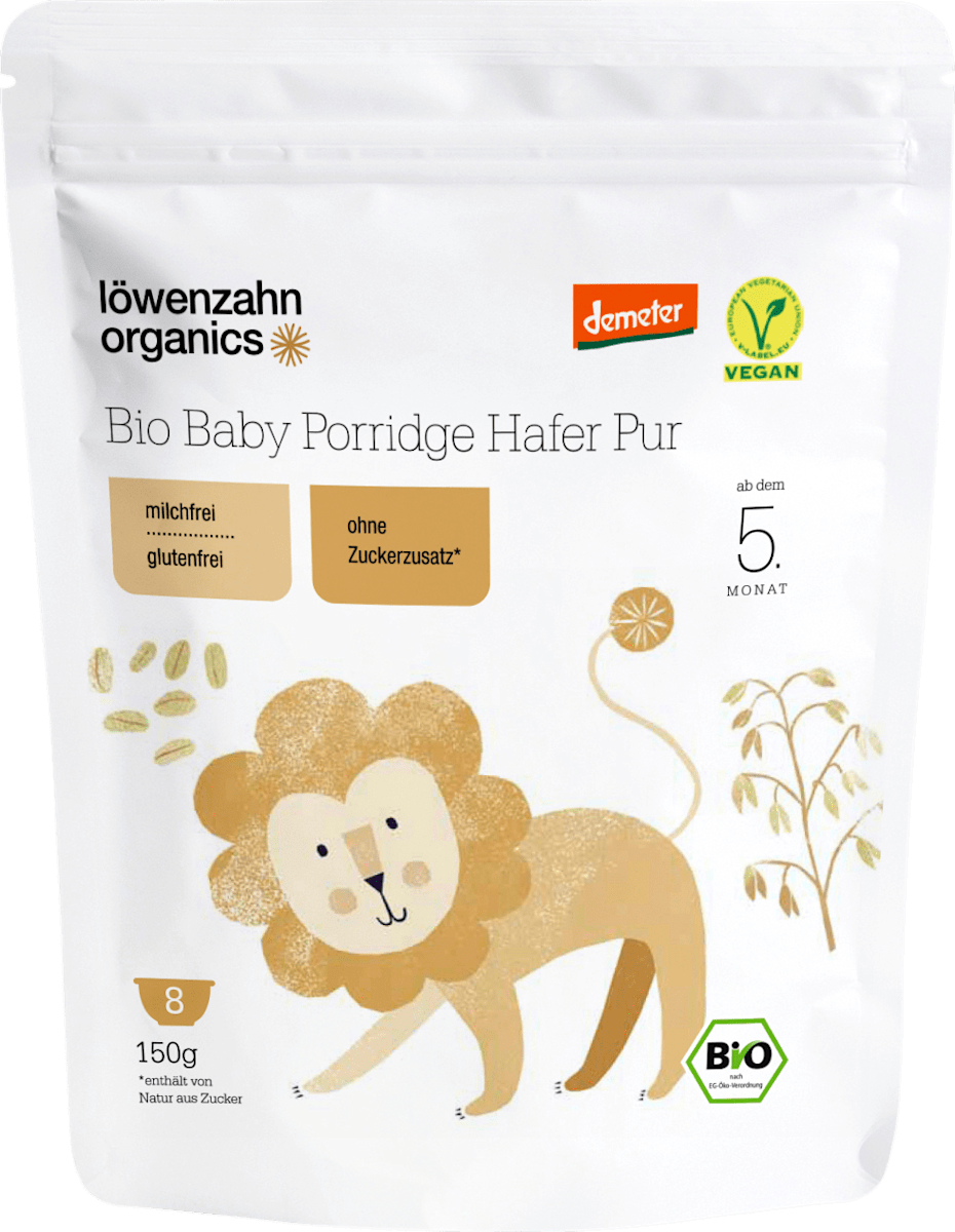 Löwenzahn Organics Getreidebrei Hafer nach dem 4. Monat demeter, 150