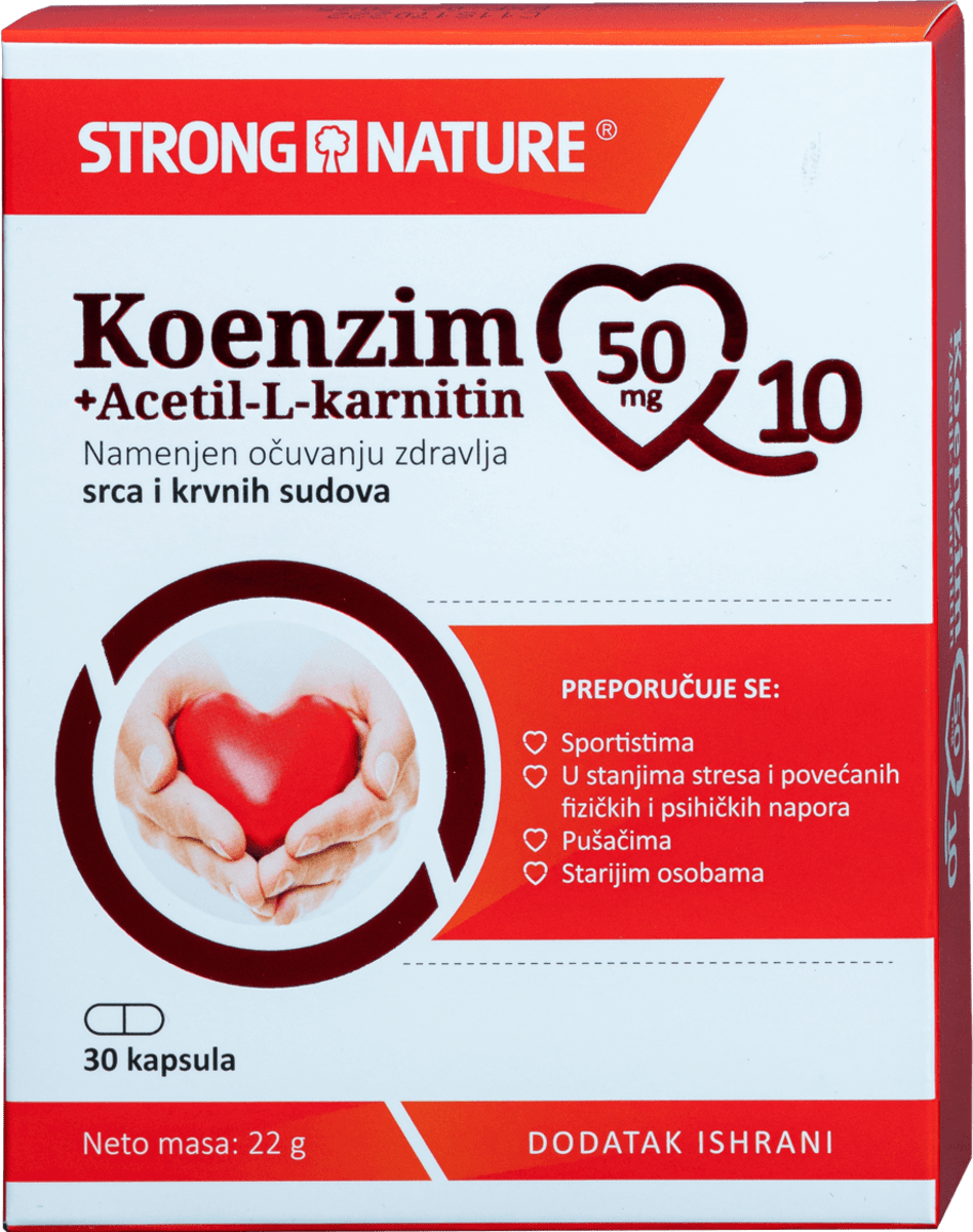 STRONG NATURE Koenzim Q10 + Acetil-L-karnitin, 30 kom povoljna online ...
