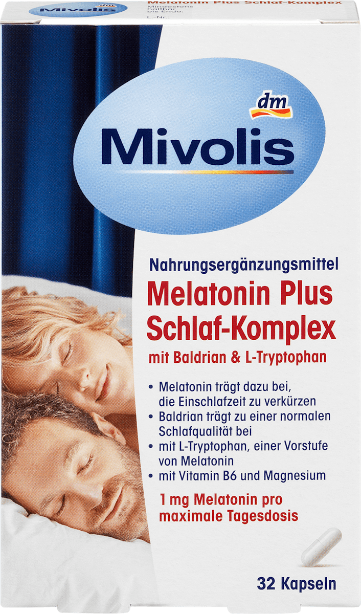 Mivolis Melatonin Plus Schlaf-Komplex 32 Kapseln, 16 g dauerhaft günstig online kaufen | dm.de