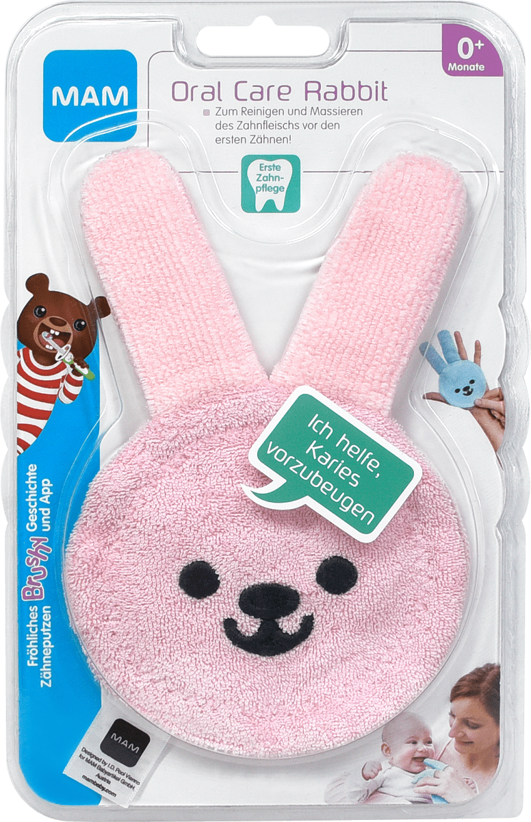 MAM Oral Care Rabbit rosa, 1 St dm.at