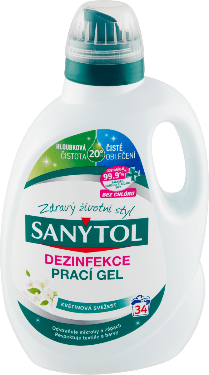 SANYTOL dezinfekce prací gel květinová svěžest, 34 PD | dm.cz