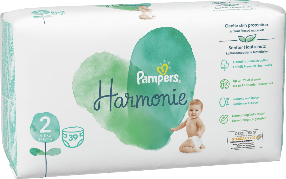 Pampers Harmonie Пелени 2 (48 кг), 39 бр. Пазарувай трайно изгодно онлайн