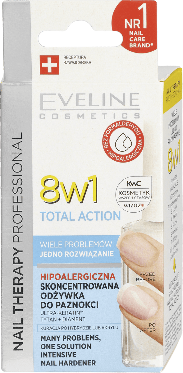 EVELINE COSMETICS ODŻYWKA NAIL THERAPY 8W1, 12 ml kupuj online, zawsze ...