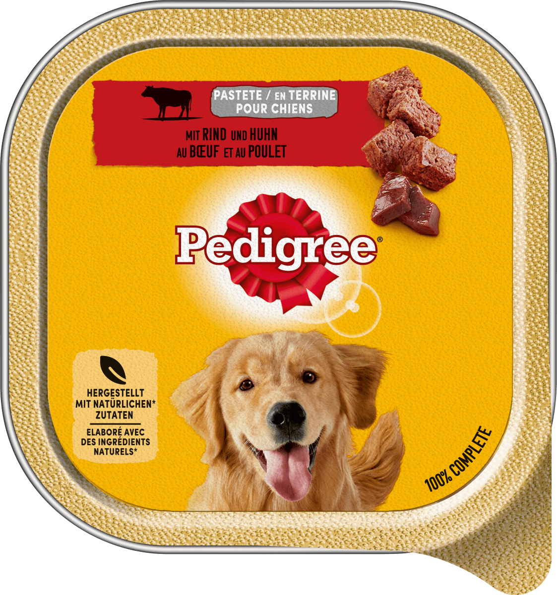 Pedigree Pastete mit Rind und Huhn, 0,3 kg dm.at