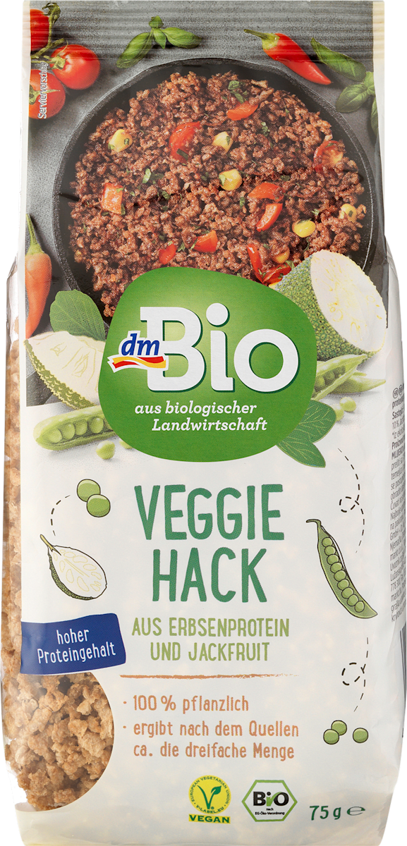dmBio Hack, Erbsenprotein & Jackfruit, 75 g dauerhaft günstig online kaufen  | dm.de