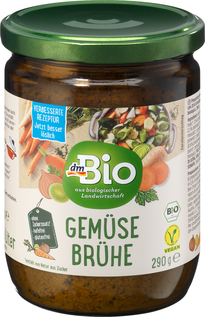dmBio Gemüsebrühe, glutenfrei, 290 g dauerhaft günstig online kaufen ...