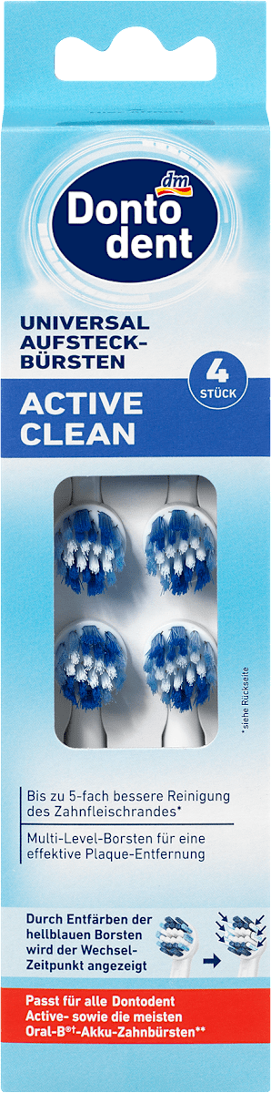 Aufsteckbürsten Active Clean, 4 St