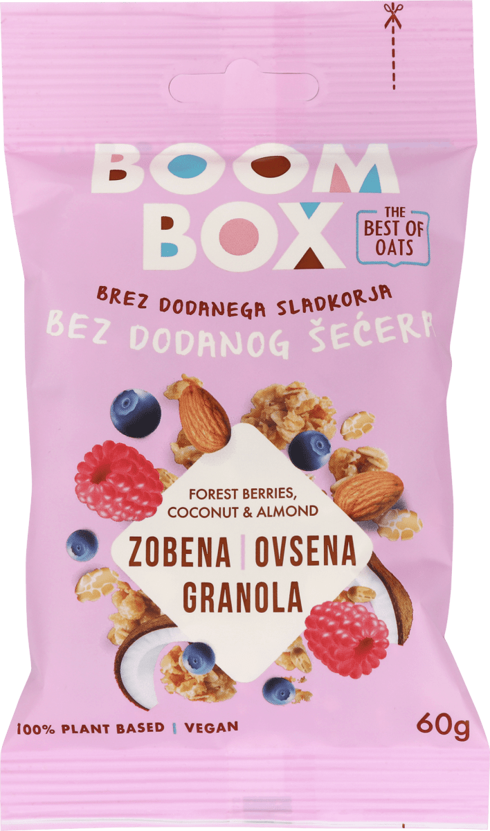 BOOM BOX OVSENA GRANOLA šumsko voće, kokos i badem, 1 kom povoljna online kupovina dm.rs