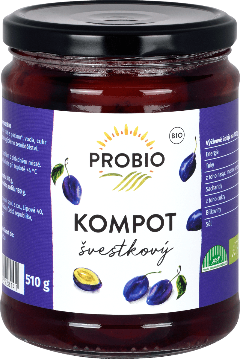 PROBIO kompot švestkový, 180 g dm.cz
