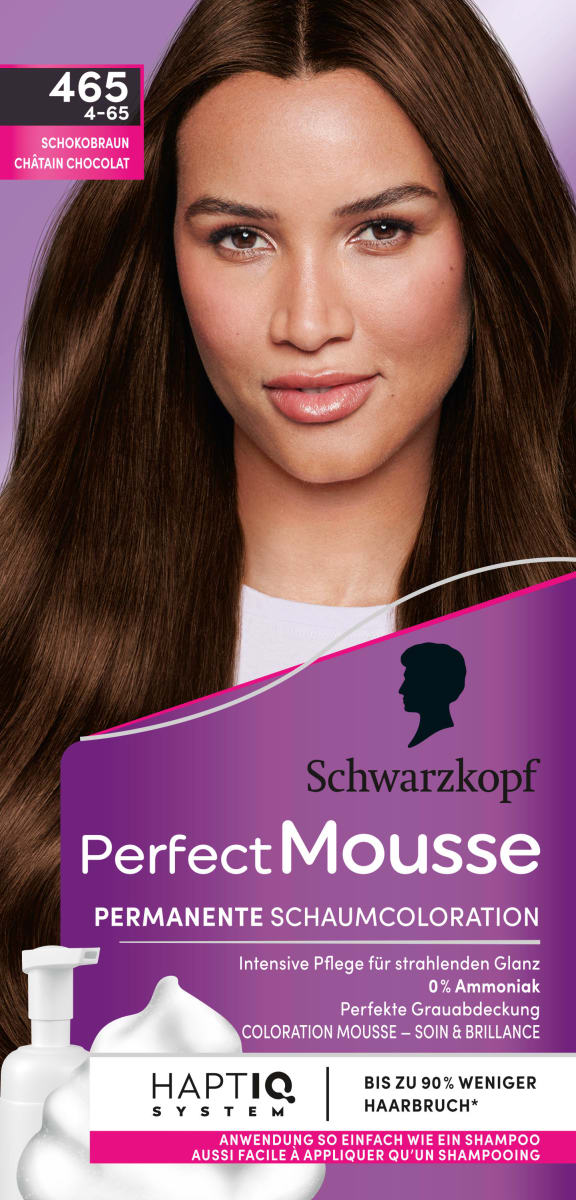 Perceptueel Stationair religie Schwarzkopf Perfect Mousse Haarfarbe Schaum 465 Schokobraun, 1 St dauerhaft  günstig online kaufen | dm.de