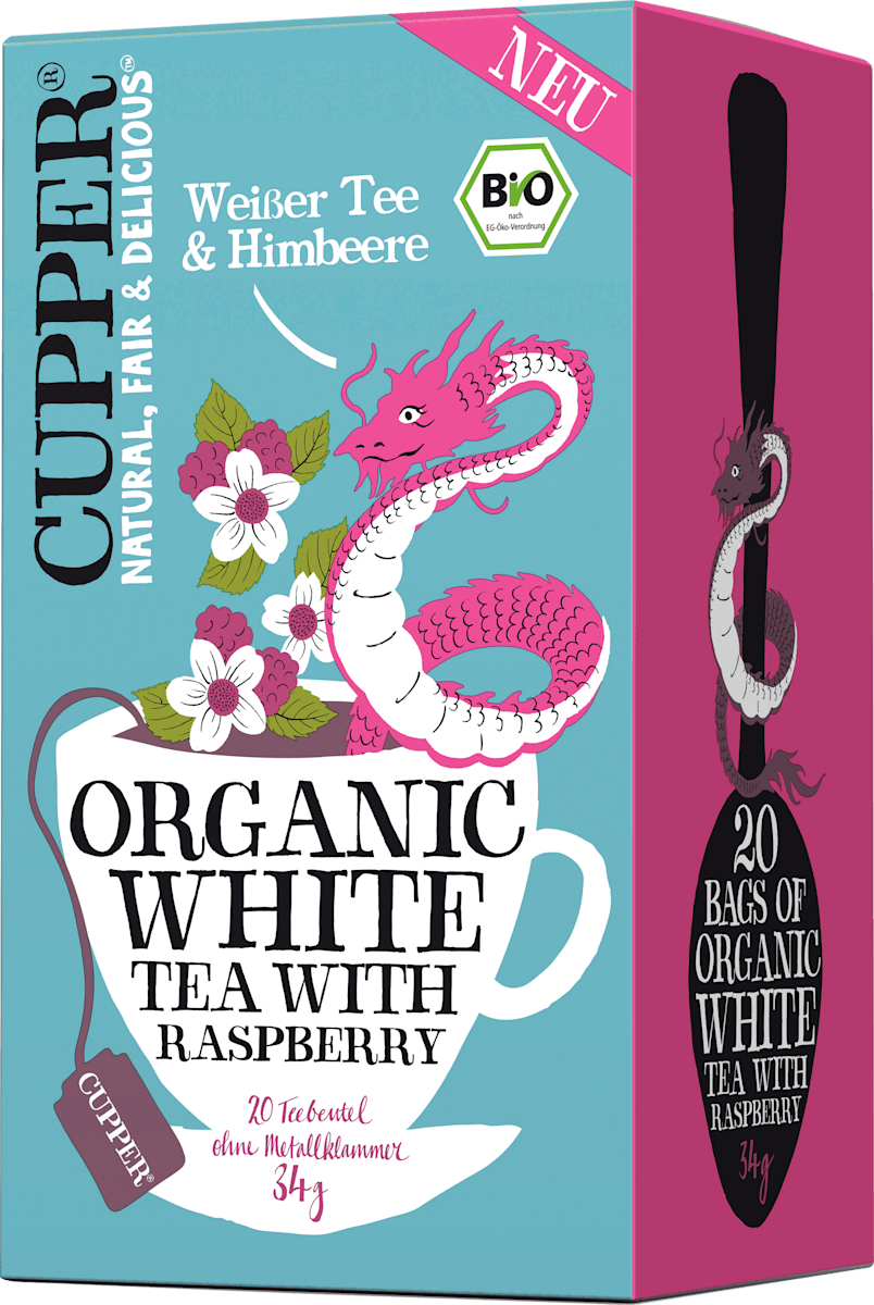 Cupper Weißer Tee mit Himbeere (20 Beutel), 34 g dauerhaft günstig