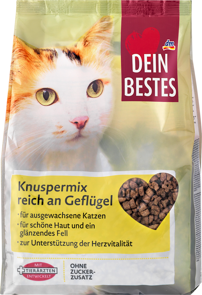 Dein Bestes Trockenfutter Katze Knuspermix mit Geflügel, 1000 g dauerhaft günstig online kaufen