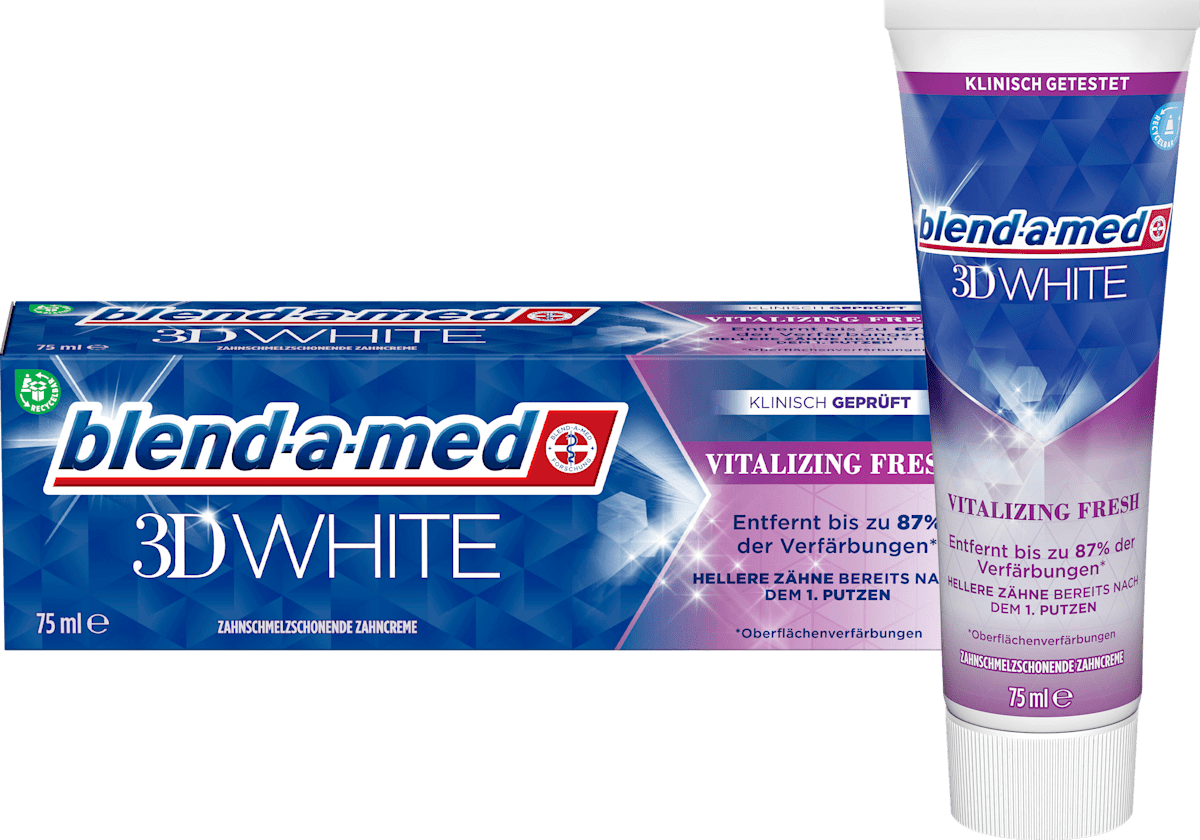 blend-a-med Zahnpasta 3D White Vitalizing Fresh, 75 ml dauerhaft ...