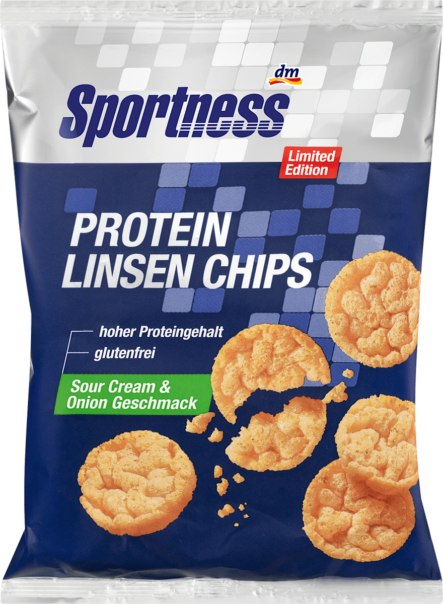 Sportness Protein Linsen Chips, Sour Cream & Onion Geschmack, 40 g