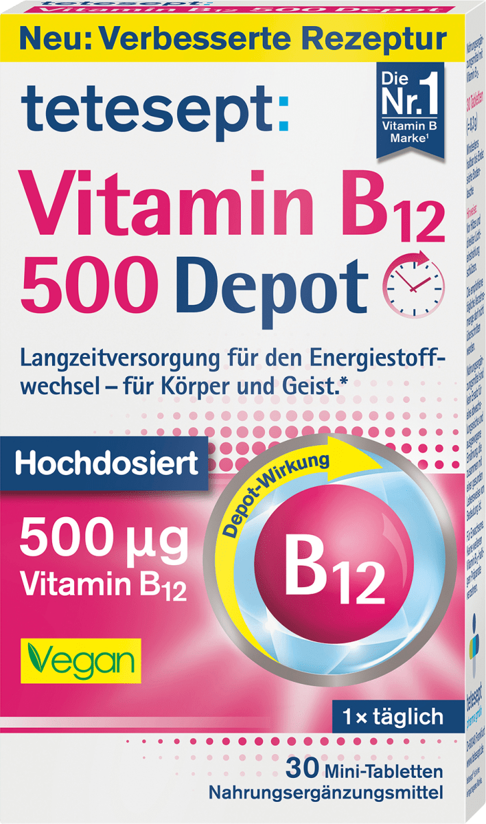 Vitamin B12 Depot 500µg Tabletten 30 St, 8,3 g