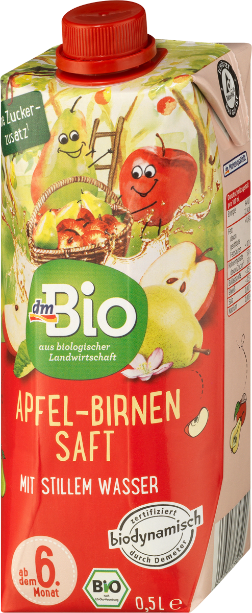 dmBio Apfel-Birnen Saft mit stillem Wasser, 500 ml | dm.at