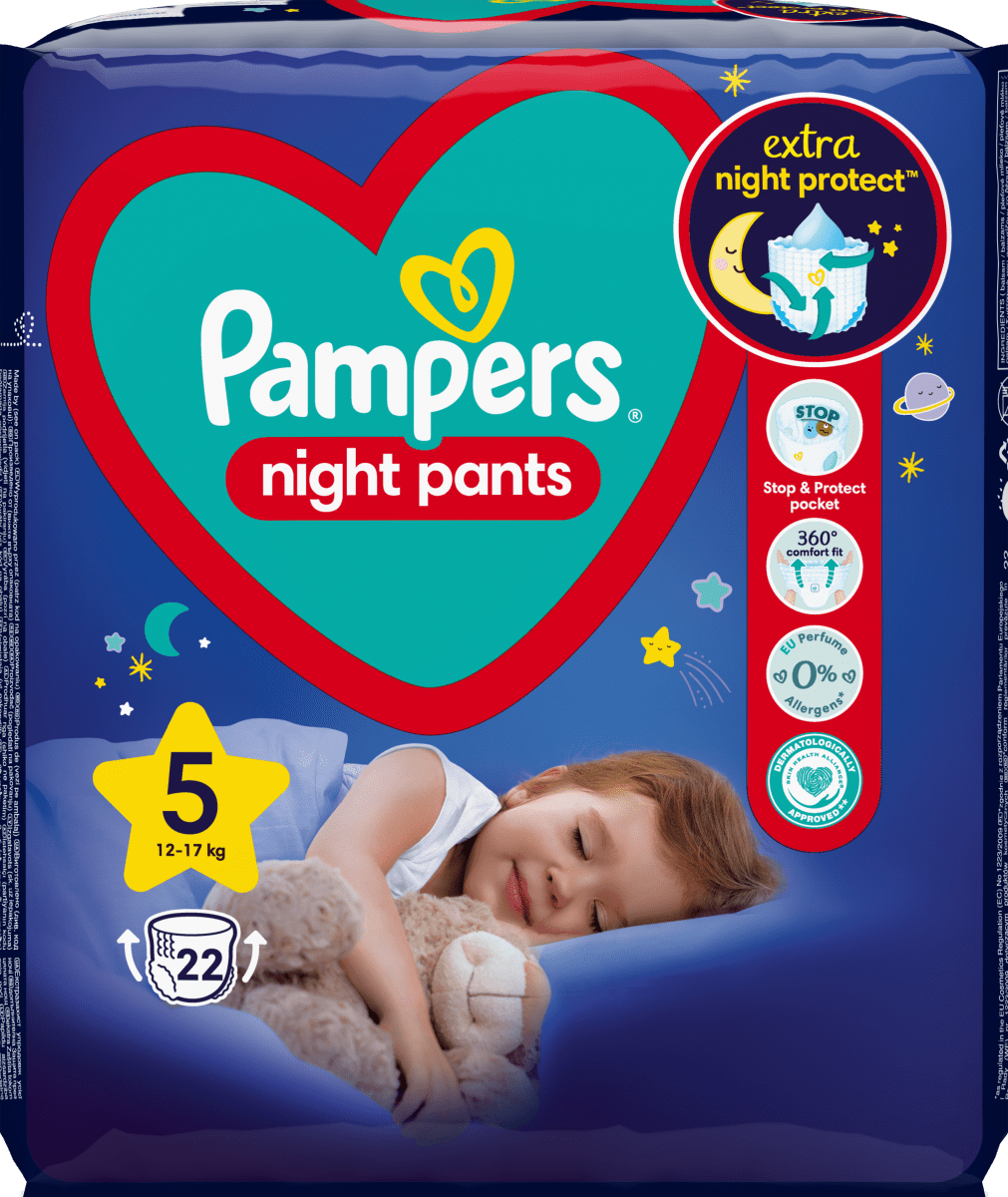 Pampers Гащички - размер 5 (12-17 kg), 22 бр. Пазарувай трайно изгодно ...