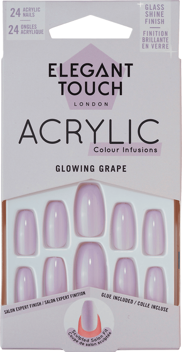 Elegant Touch Künstliche Nägel Colour Acrylic Glowing Grape, 1 St dauerhaft günstig online ...