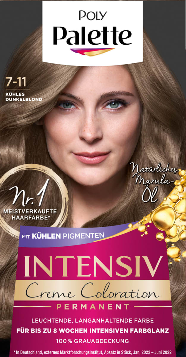 Poly Palette Haarfarbe 711 Kühles Dunkelblond, 1 St dauerhaft günstig online kaufen dm.de