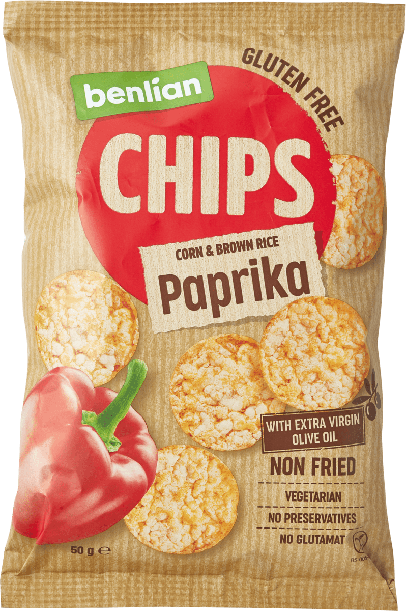 BenlianFood CHIPS Paprika, 50 g povoljna online kupovina dm.rs