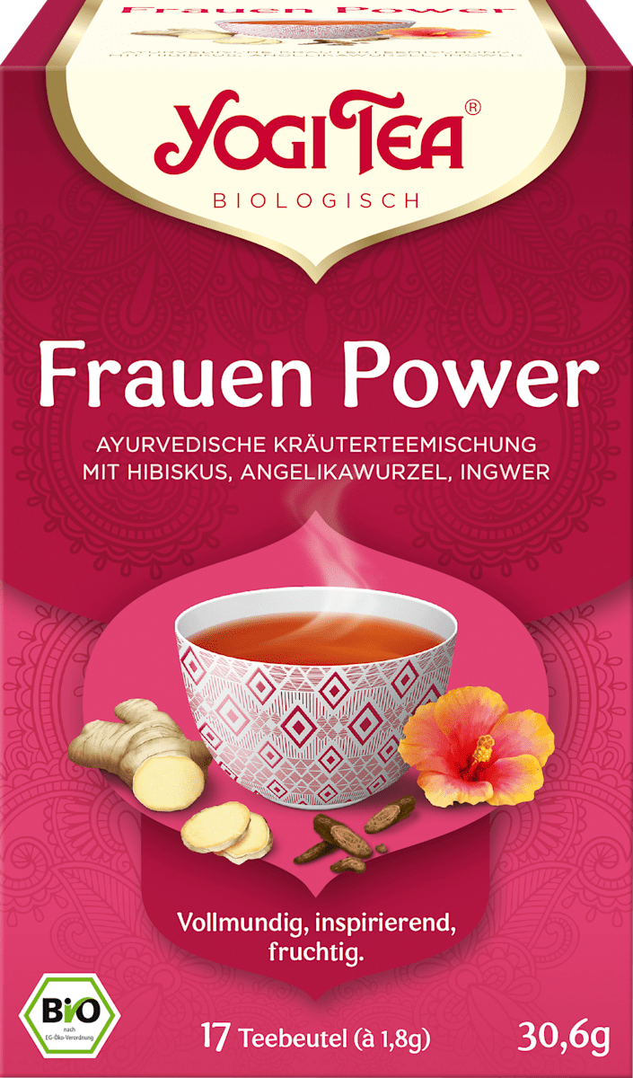 YOGI TEA Kräutertee "Frauenpower" mit Hibiskus, Angelikawurzel, Ingwer
