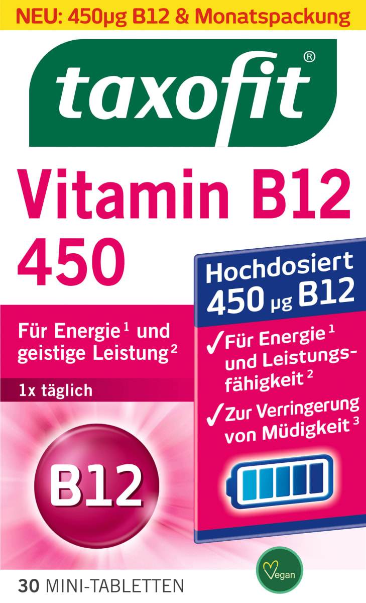 taxofit Vitamin B12 450 Tabletten 30 St, 4,7 g dauerhaft günstig online