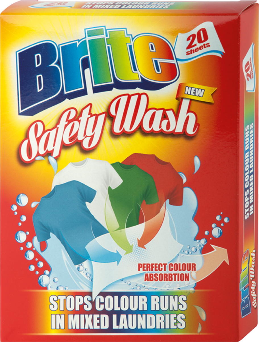 Brite Цветоулавящи кърпички за цветно пране, 20 бр. Пазарувай трайно ...