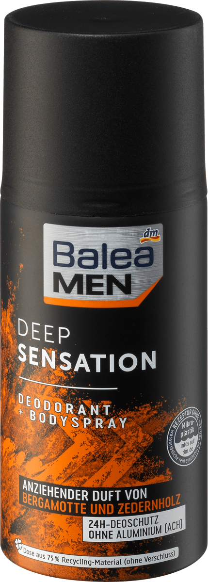Balea MEN Deodorant + Bodyspray Deep Sensation, 150 ml | dm.at
