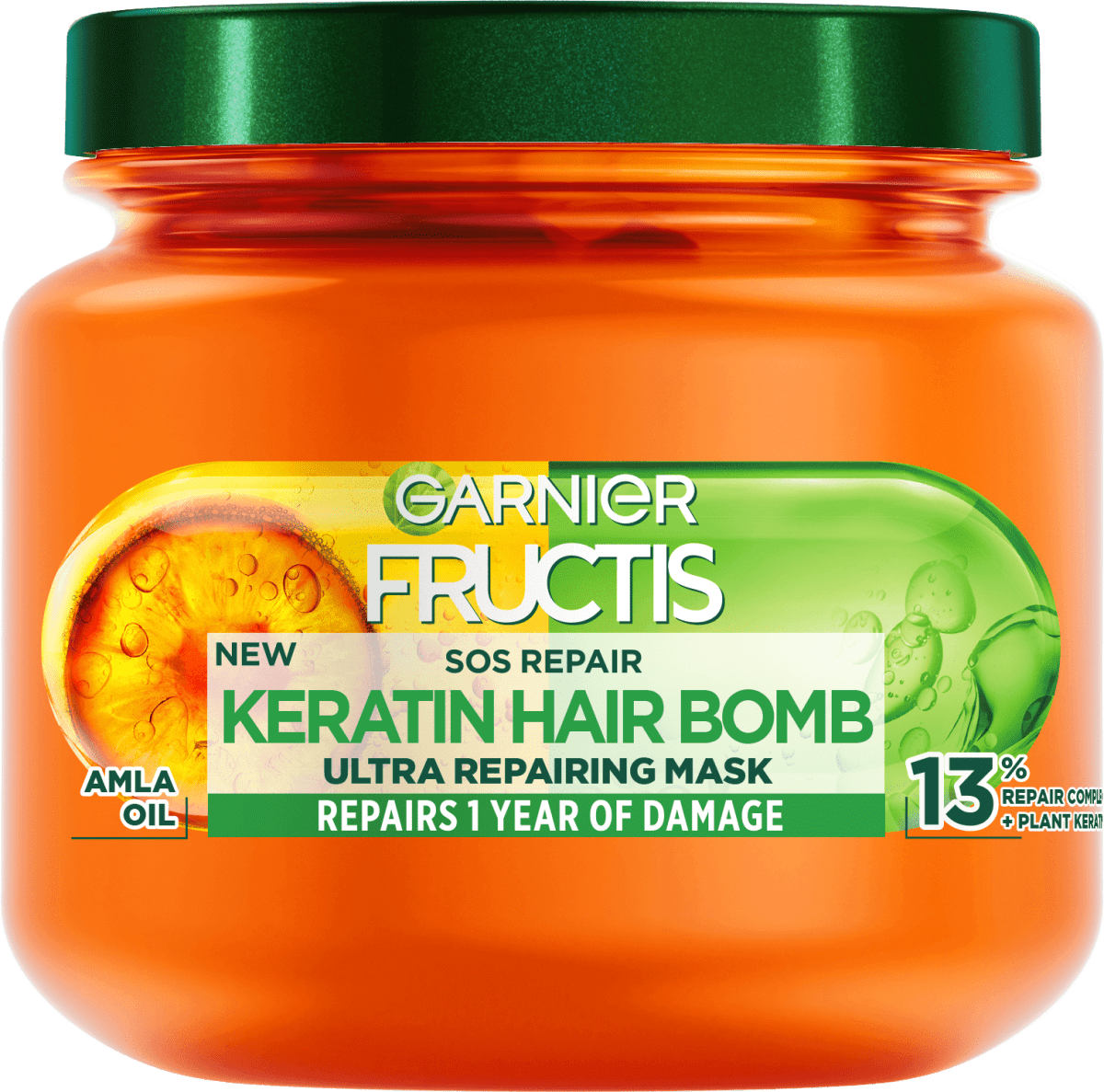 GARNIER FRUCTIS Маска за коса SOS Repair Keratin Hair Bomb, 320 ml ...