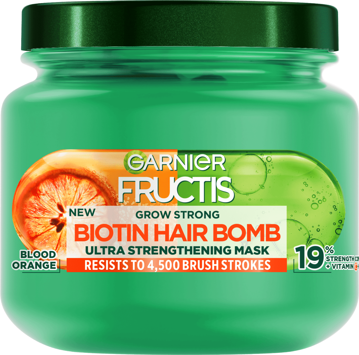 GARNIER FRUCTIS Маска за коса Glow Strong Biotin Hair Bomb, 320 ml ...