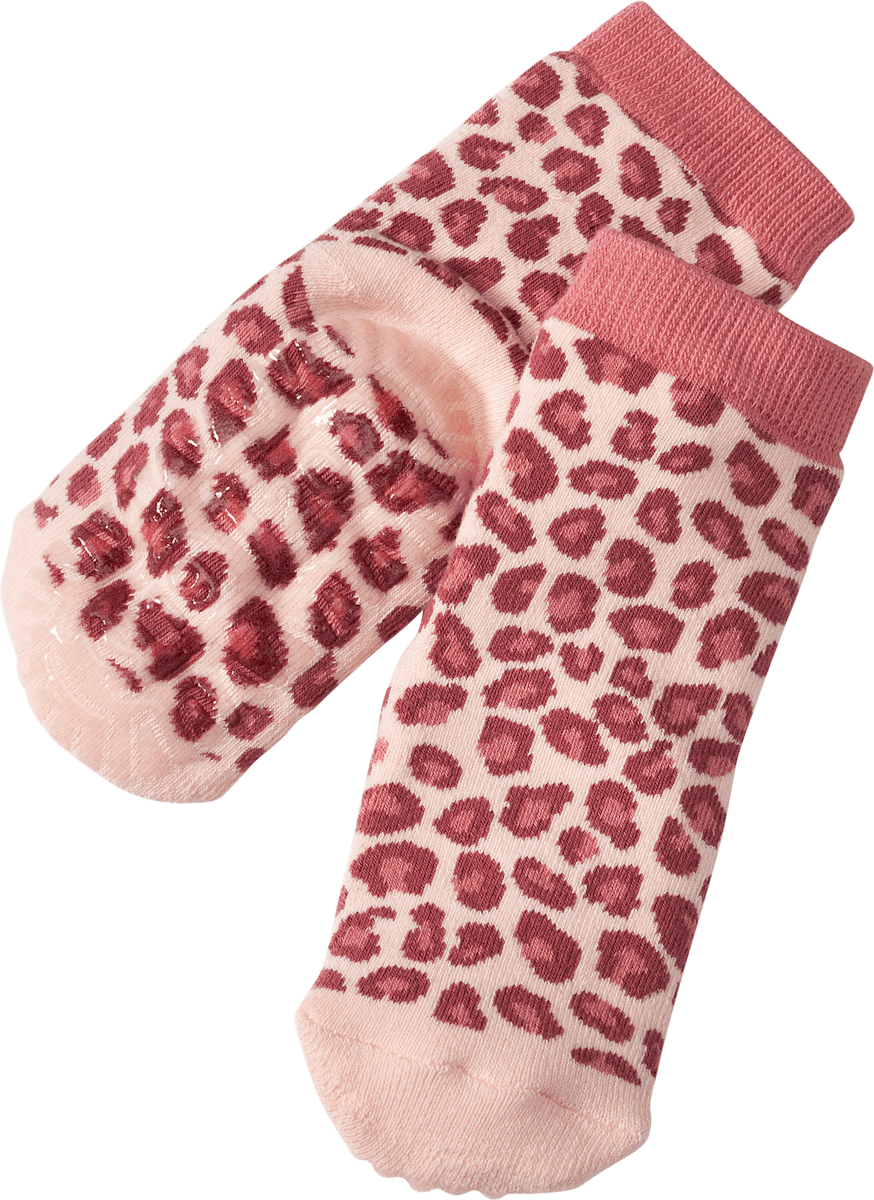 Kinder Stoppersocken, Gr. 21/22, mit Bio-Baumwolle, rosa, 1 St