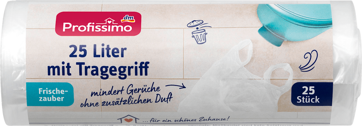 Müllbeutel 25 l mit Tragegriff Frischezauber, 25 St