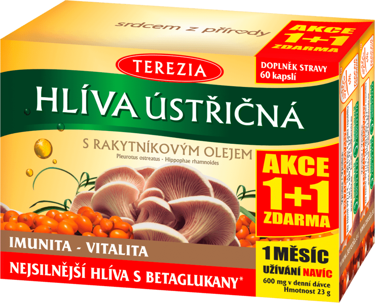 TEREZIA Hlíva ústřičná s rakytníkovým olejem, 120 ks | dm.cz