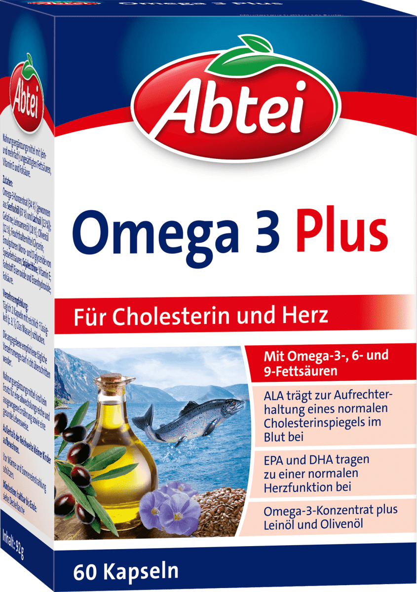 Abtei Omega 3 Plus, 60 Tablette dm.at