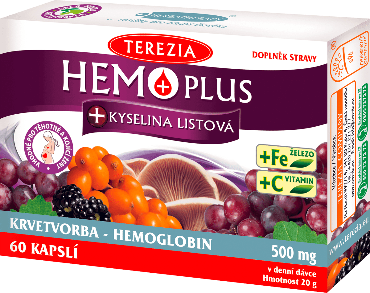 TEREZIA HEMOPLUS + kyselina listová, 60 ks | dm.cz