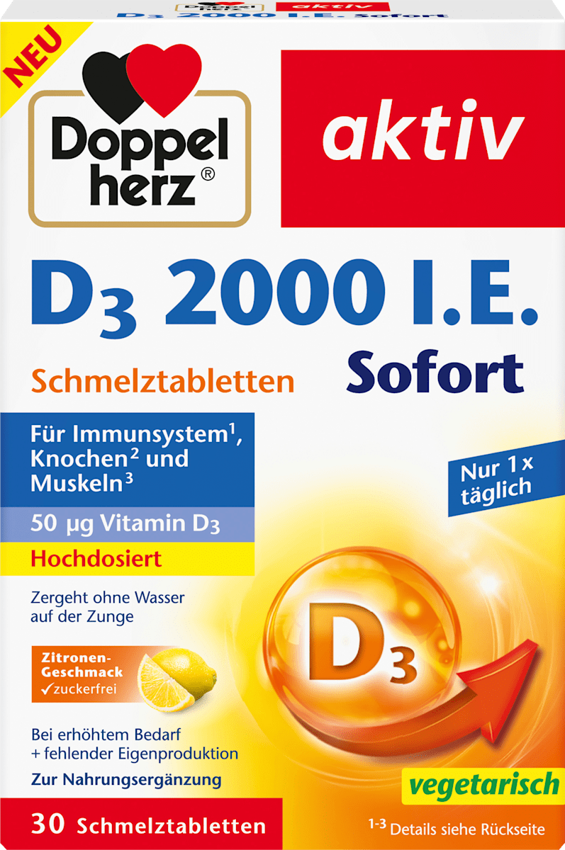 Vitamin D3 2000 I.E. Schmelztabletten 30 St, 8,4 g