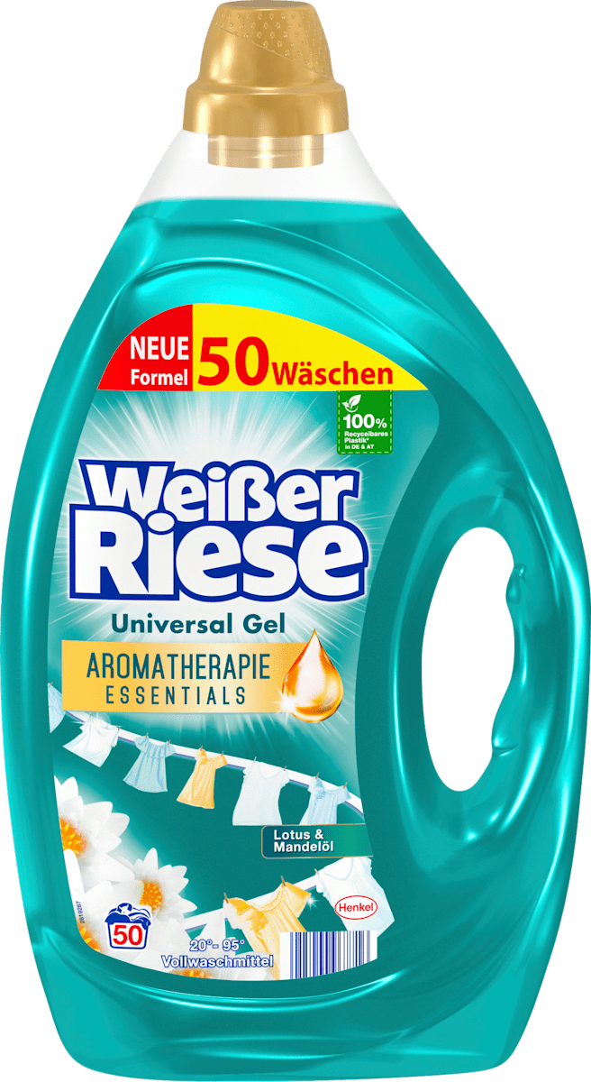 Weißer Riese Vollwaschmittel Gel Aromatherapie Lotus & Mandelöl, 50 Wl dauerhaft günstig online
