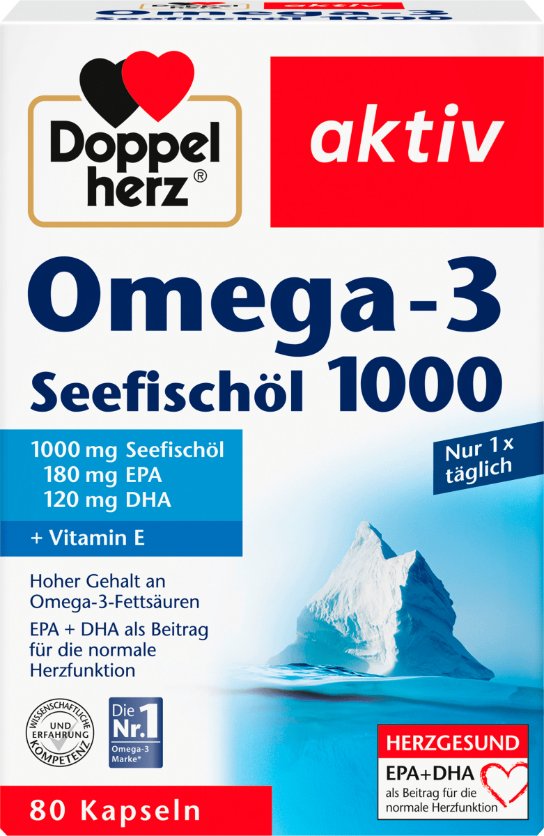 Omega-3 Seefischöl 1000 Kapseln 80 St., 107,8 g