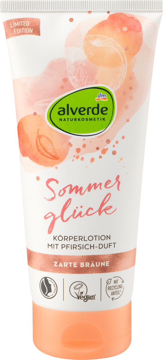 alverde NATURKOSMETIK Körperlotion Zarte Bräune Bio-Pfirsich, 200 ml ...