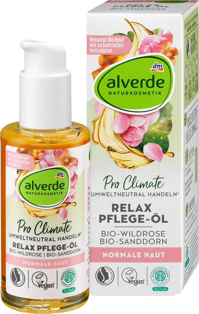 alverde NATURKOSMETIK alverde Relax Pflege-Öl Bio-Wildrose, Bio ...