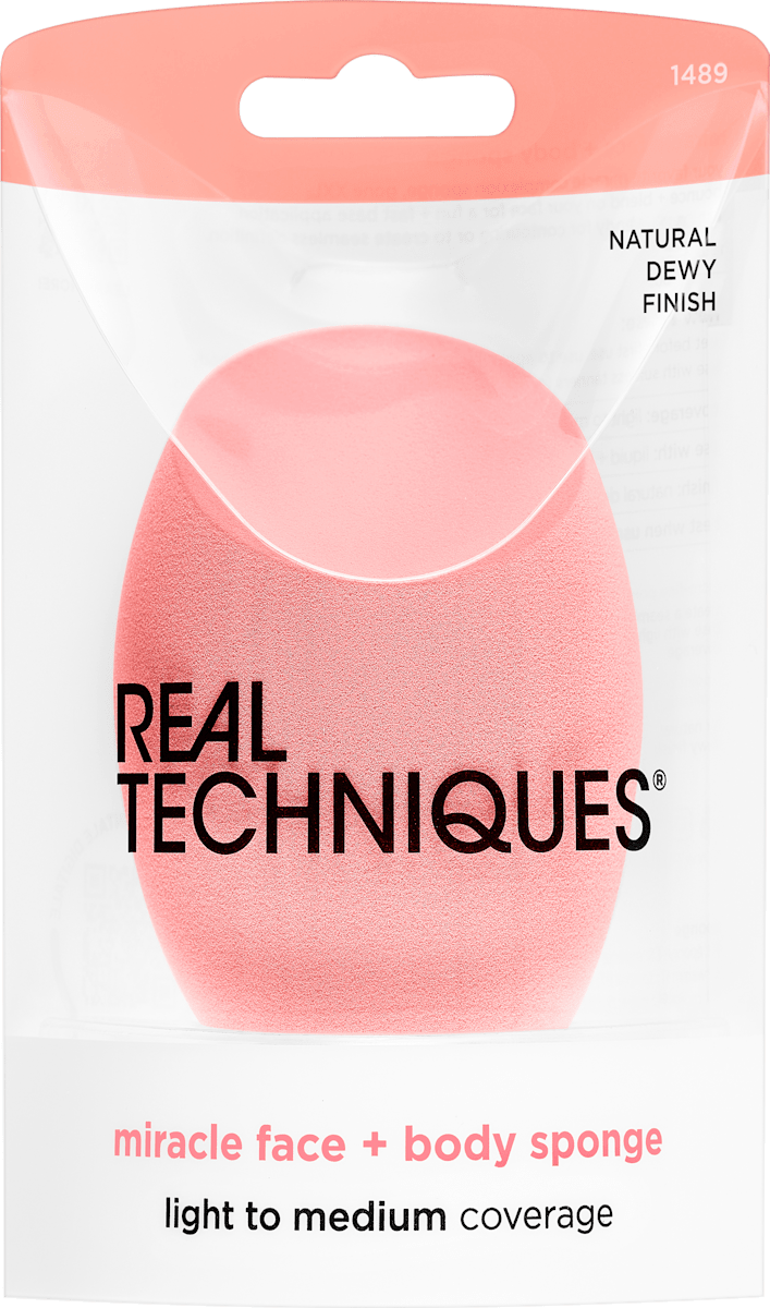 Real Techniques Chroma Miracle Make-up-Schwamm | Für Foundation | Tau- Oder Matt-Finish | 1 Stück