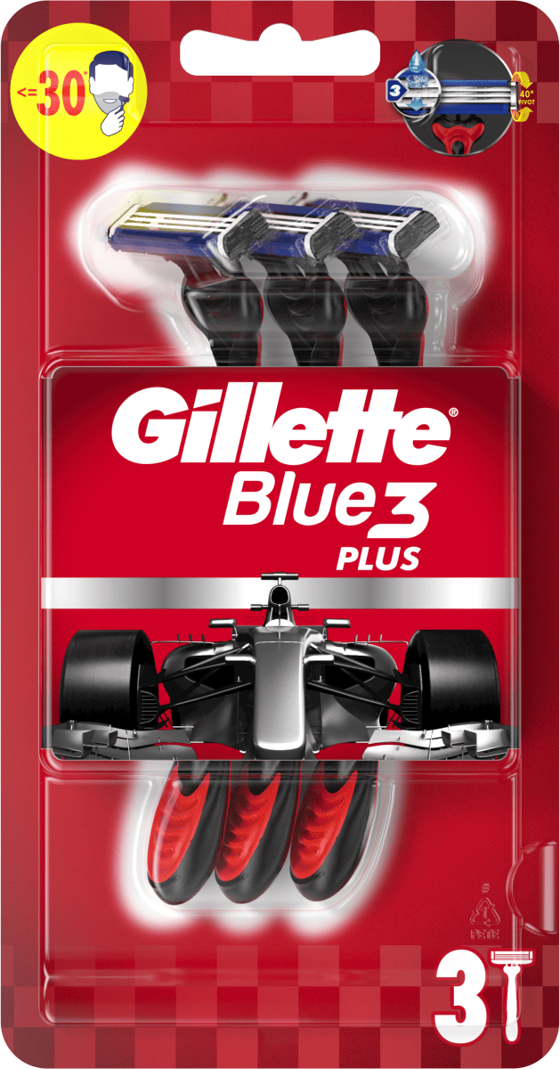 Gillette Самобръсначка Blue 3 Plus, 3 бр. Пазарувай трайно изгодно онлайн