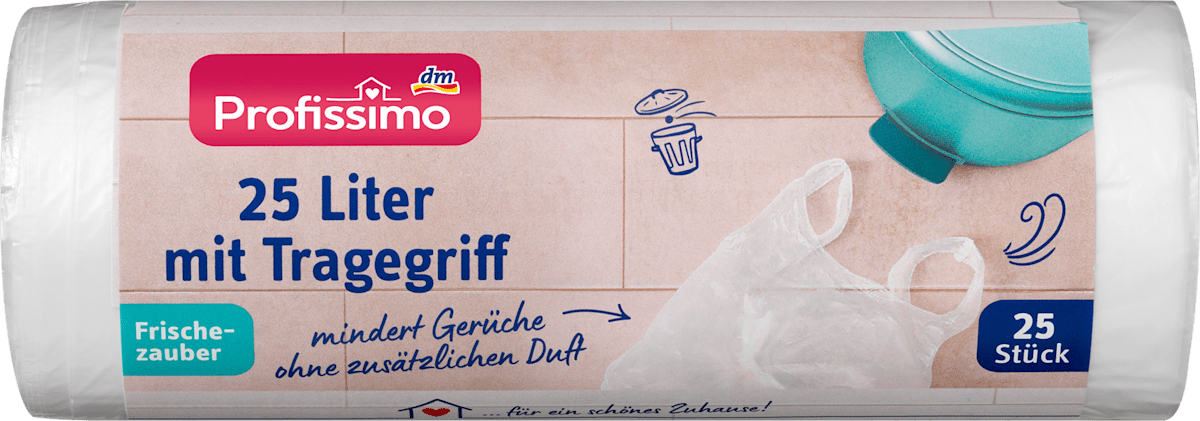 Müllbeutel 25 l mit Tragegriff Frischezauber, 25 St