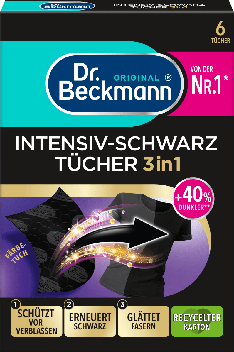 Farbtücher Intensiv-Schwarz 2in1, 6 St