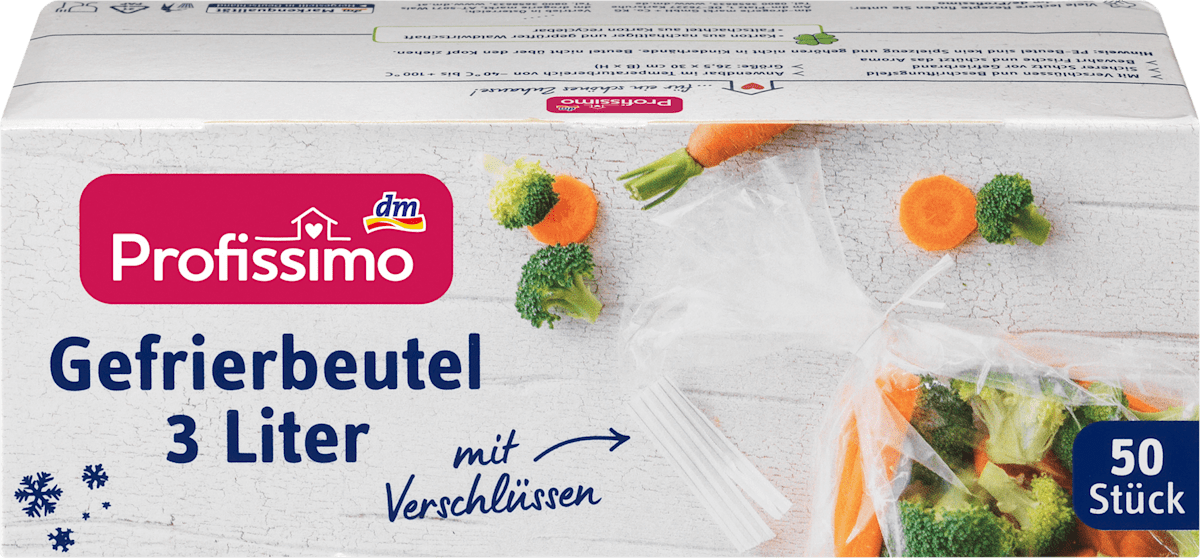 Gefrierbeutel 3 l mit Verschlüssen, 50 St