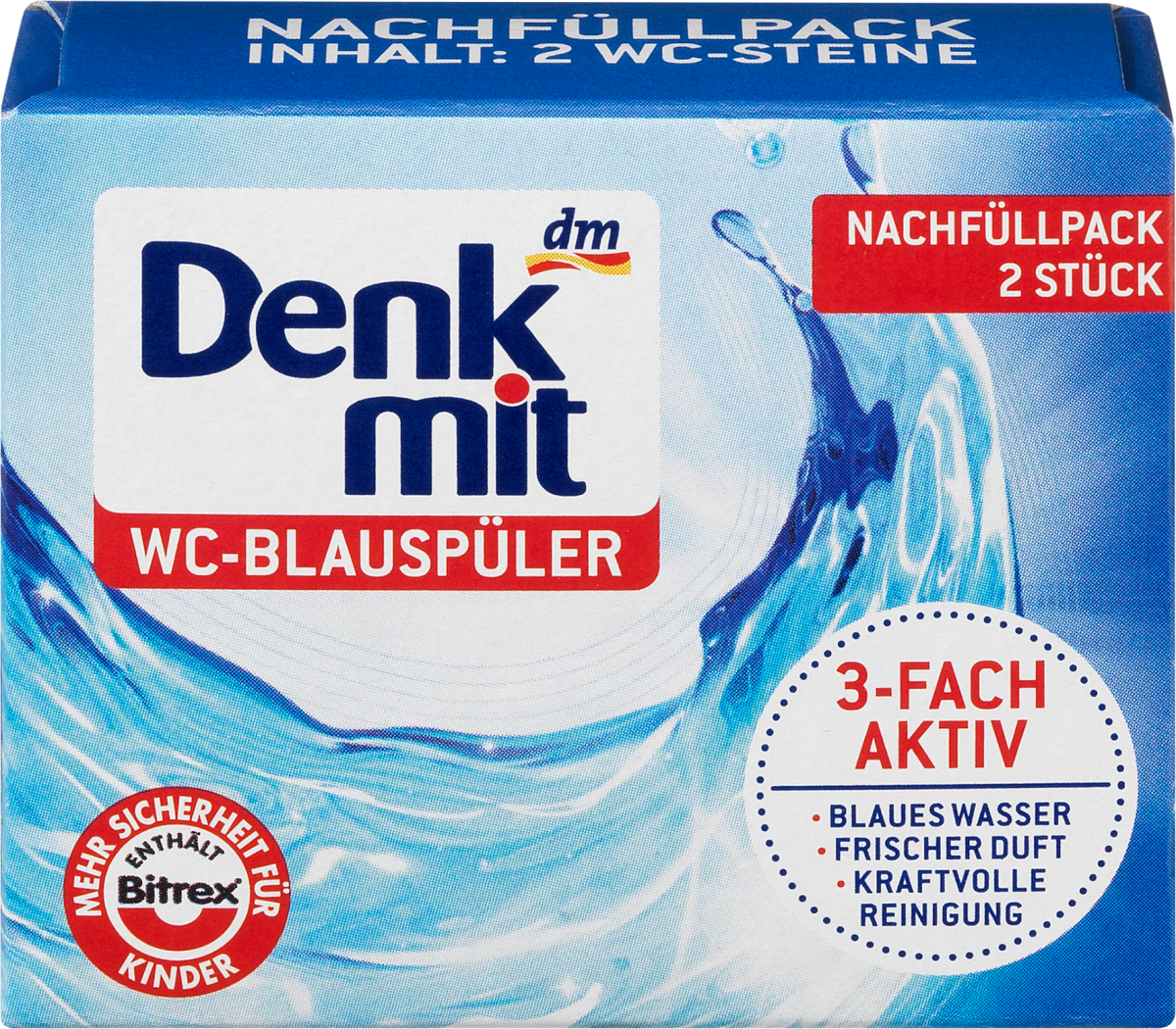 WC-Blauspüler Nachfüllpack, 2 St
