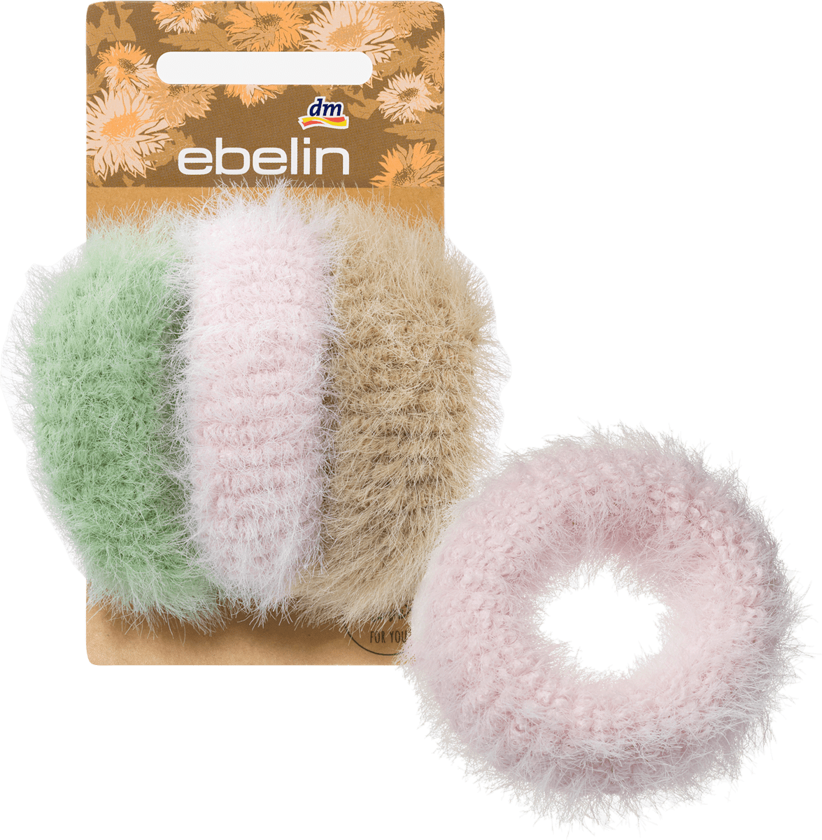 Haargummis Kunstfell mehrfarbig, 3 St